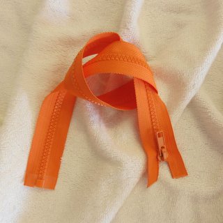 Teilbarer Reißverschluss - Profilreißverschluss 65 cm orange