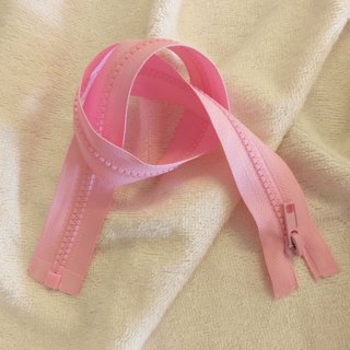 Teilbarer Reiverschluss - Profilreiverschluss 65 cm rosa