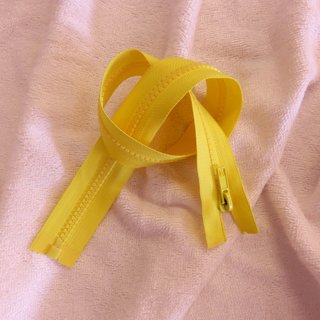 Teilbarer Reiverschluss - Profilreiverschluss 95 cm gelb