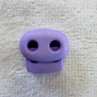 Kordelstopper - 2 Loch - oval 24 mm helllila