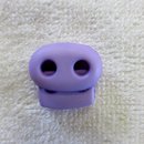 Kordelstopper - 2 Loch - oval 24 mm helllila