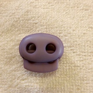 Kordelstopper - 2 Loch - oval 24 mm malve