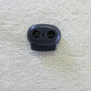 Kordelstopper - 2 Loch - oval 24 mm dunkelblau