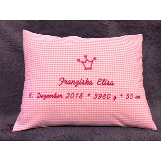 Dekokissen zur Geburt - individualisierbar