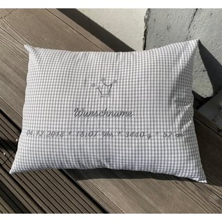 Dekokissen zur Geburt - individualisierbar