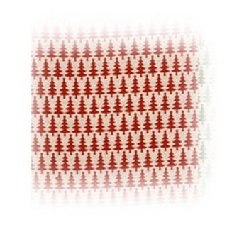 Joyful Christmas - beschichtete Baumwolle rote Tannenbume