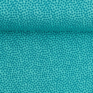 Baumwollstoff Dotty türkis