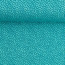 Baumwollstoff Dotty türkis