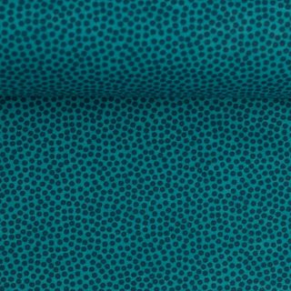 Baumwollstoff Dotty petrol