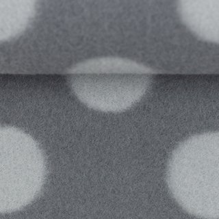 Fleece mit Tupfen dunkelgrau/grau