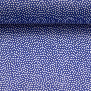 Baumwollstoff Dotty royalblau/weiß
