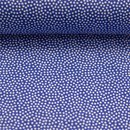 Baumwollstoff Dotty royalblau/wei