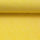 Baumwollstoff Dotty gelb/wei