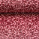 Baumwollstoff Dotty burgundy/weiß