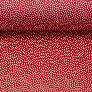 Baumwollstoff Dotty rot/weiß