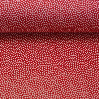 Baumwollstoff Dotty rot/wei