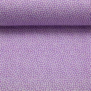 Baumwollstoff Dotty lila/wei