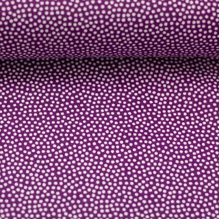 Baumwollstoff Dotty violett/weiß