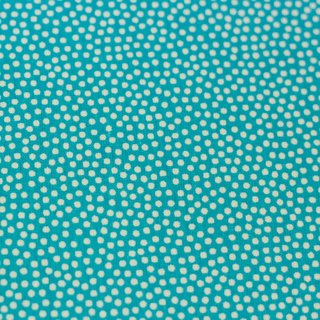 Baumwollstoff Dotty helltrkis/wei