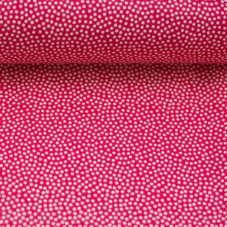 Baumwollstoff Dotty pink/wei