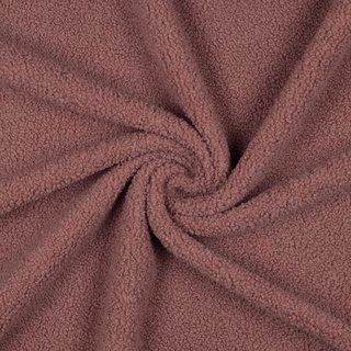 Teddy feiner Boucle mit Fleecerücken - Double Face blush