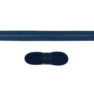Schrgband aus Baumwolle gefalzt 3 Meter Stck dkl. blau