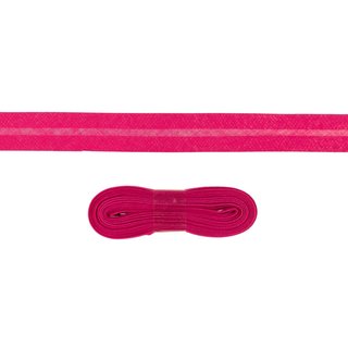 Schrgband aus Baumwolle gefalzt 3 Meter Stck fuchsia