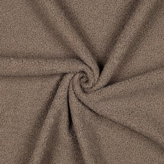 Teddy feiner Boucle mit Fleecerücken - Double Face taupe