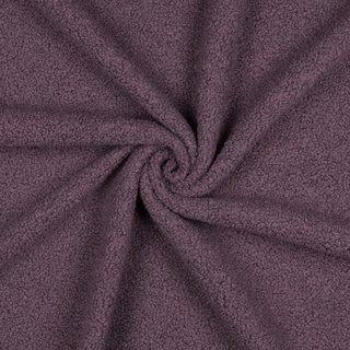 Teddy feiner Boucle mit Fleecerücken - Double Face mulberry