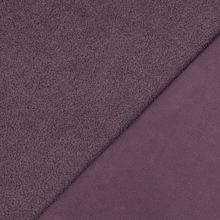 Teddy feiner Boucle mit Fleecercken - Double Face mulberry