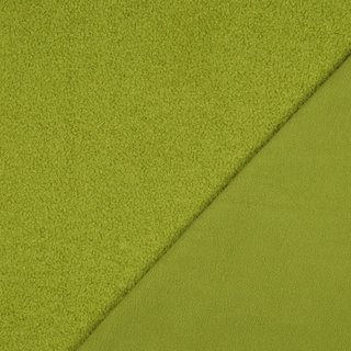 Teddy feiner Boucle mit Fleecercken - Double Face lime