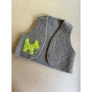 Teddy feiner Boucle mit Fleecercken - Double Face lime