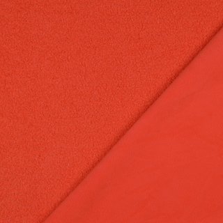 Teddy feiner Boucle mit Fleecercken - Double Face orange