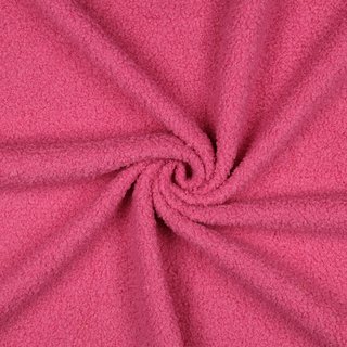 Teddy feiner Boucle mit Fleecercken - Double Face pink