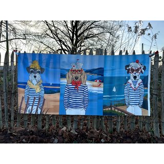 Hunde auf hoher See - Canvas Panel