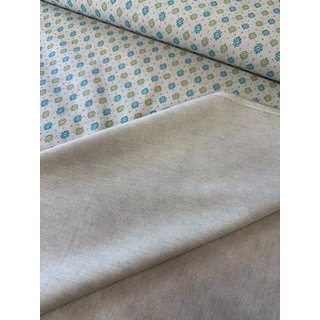 Canvas - Segeltuch - kleine Retrobl�tter gr�n t�rkis