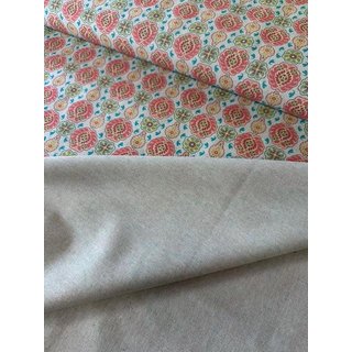 Canvas - Segeltuch - Retro orangefarbene Blumen