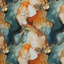 Flowing Bloom by Sarah Mariam - Edelstein in Marmor gr�n