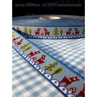 Farbenmix Webband sporty Deer Star - 2 Meter Stück