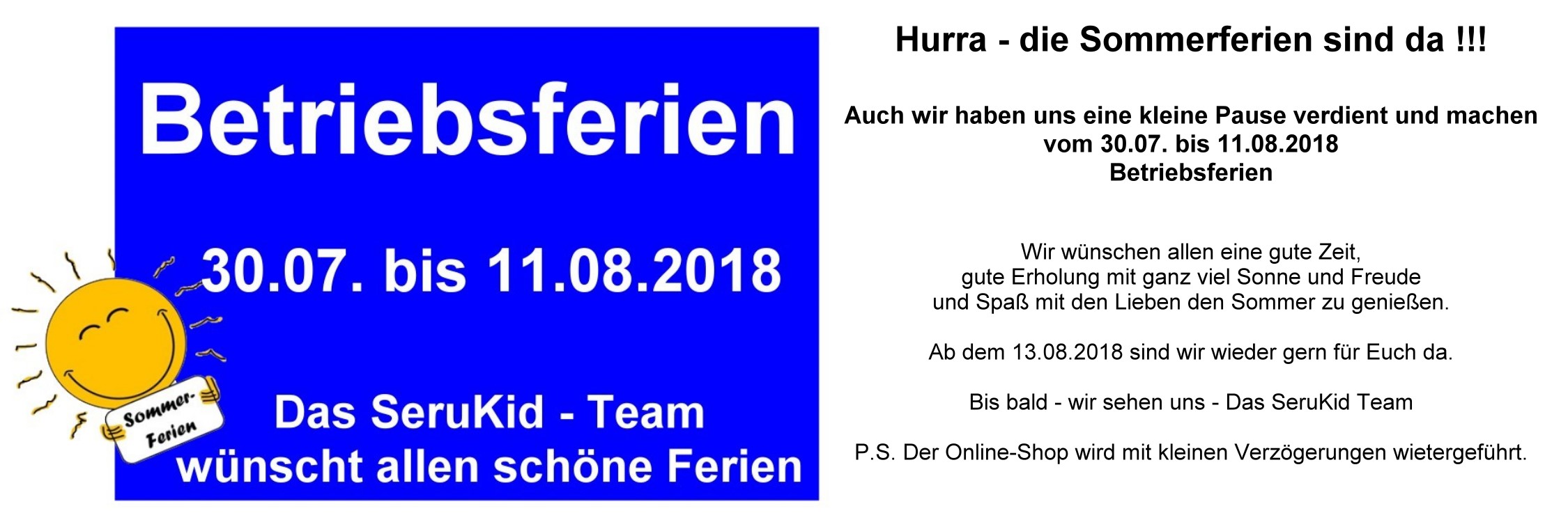 Betriebsferien 2018 Betriebsferien 2018